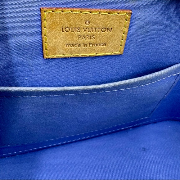 Auth Louis Vuitton Small Purple Lilas Vernis Monogram Alma BB Crossbody Bag - Picture 14 of 16